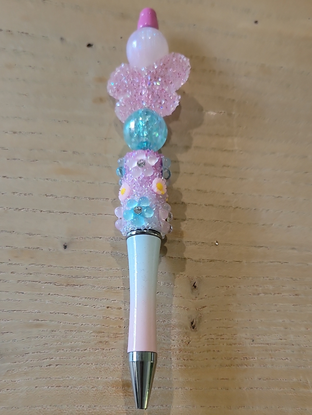 Handmade Butterfly And Floral Ballpoint Pen